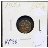 1853 trine coin