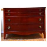 VIntage Dixie mahogany curve front dresser