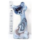 Fenton 6in FAGCA 2007 amethyst slag happy cat