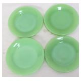 4 vntg Fire King jadeite 5.5in salad plates