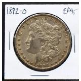 1892O Morgan silver dollar
