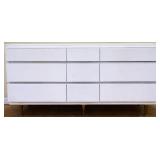 MCM Bassett painted white dresser see photos