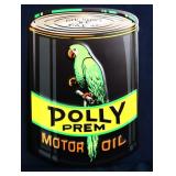 Metal Polly Motor Oil can sign