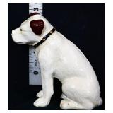 Cast iron 3in white Nipper dog bank