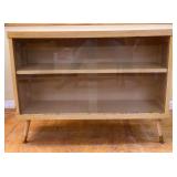 MCM blonde bookcase desk