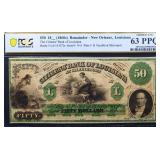 Graded 1860s Citizens Bank of LA NOLA $50 note