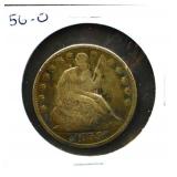 1856O seated liberty half dollar