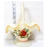 Fenton signed Sweet Harvest satin basket