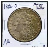 1886O Morgan silver dollar