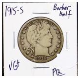 1915S barber half dollar