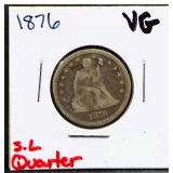 1876 seated liberty quarter