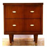 MCM 2 drawer nightstand