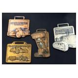 Lot of 4 Caterpillar Equipment watch fobs