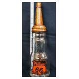 Glass Phillips 66 oil bottle w/ lid