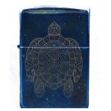 Zippo sealed Zen Turtle Polish Blue lighter