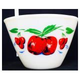 Vntg Fire King MG apples/cherries splashproof bowl
