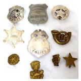 Lot of 10 metal badges