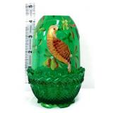Fenton emerald Partridge Pear Tree fairy lamp
