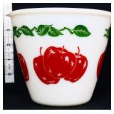 Vntg Hazel Atlas milk glass apple mixing bowl