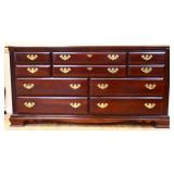 Vintage cherry dresser w/ gold pulls