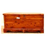 Vintage cedar blanket chest