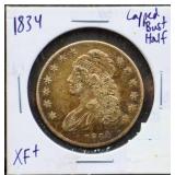 1834 capped bust half dollar