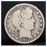 1913 barber half dollar