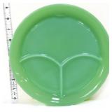Vntg Fire King jadeite 9.5in divided plate