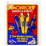 Vntg metal 18x24 Monroe Shocks & Struts sign