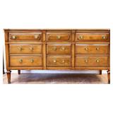 Vintage 9 drawer dresser