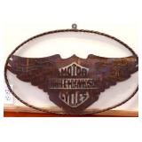 31x19in metal Harley Davidson die cut sign NO SHIP