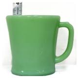 Vntg Fire King jadeite D handle mug
