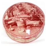 Round red transfer dresser box