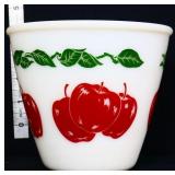 Vntg Hazel Atlas milk glass apple mixing bowl