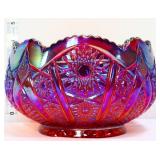 Vntg red carnival 6.5in bowl