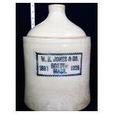 Vntg Jones & Co Boston, MA adv jug, see photos