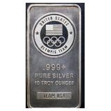 10 troy ounce Team USA silver bar