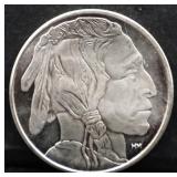 1 troy ounce indian face silver round