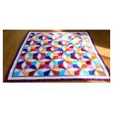 Vintage estate colorful quilt