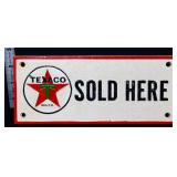 Cast iron Texaco Sold Here plaque