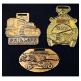 Lot of 3 heavy duty equipment company watch fobs