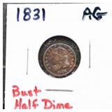 1831 bust half dime