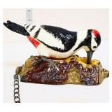 Cast iron woodpecker door knocker