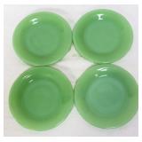 4 vntg Fire King jadeite 5.5in salad plates