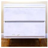 MCM Bassett  painted white nightstand see pics