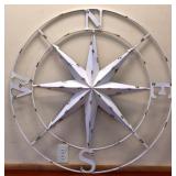 White metal 48in compass rose NO SHIPPING