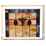 37.5x31.5 leaded glass window NO SHIP