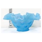 Fenton blue coin dot bowl