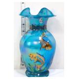 Fenton 8in turquoise Showcase seascape vase
