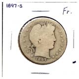 1897S barber half dollar